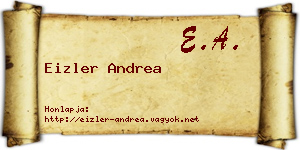 Eizler Andrea névjegykártya